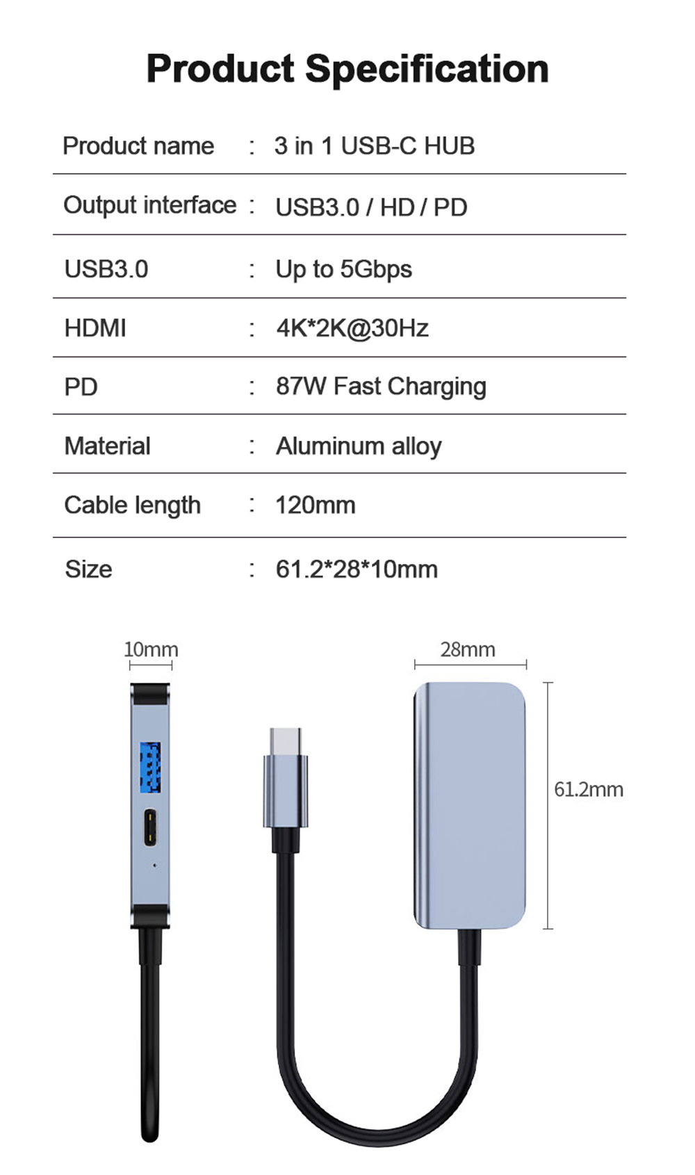 Mechzone-3-in-1-Type-C-Docking-Station-USB-C-Hub-Adapter-with-USB30-USB-C-PD-87W-4K-HDMI-Compatible--1975803-9