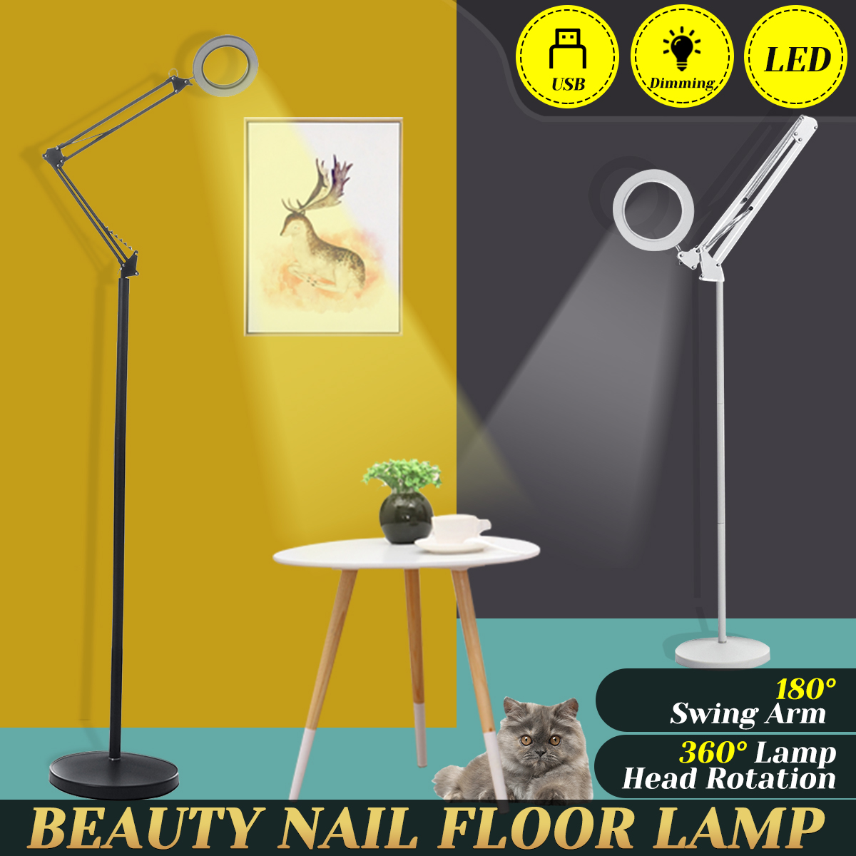 12W-Modern-Dimmable-LED-Floor-Lamp-Light-Standing-Craft-Reading-Lamps-Adjustable-1768253-1