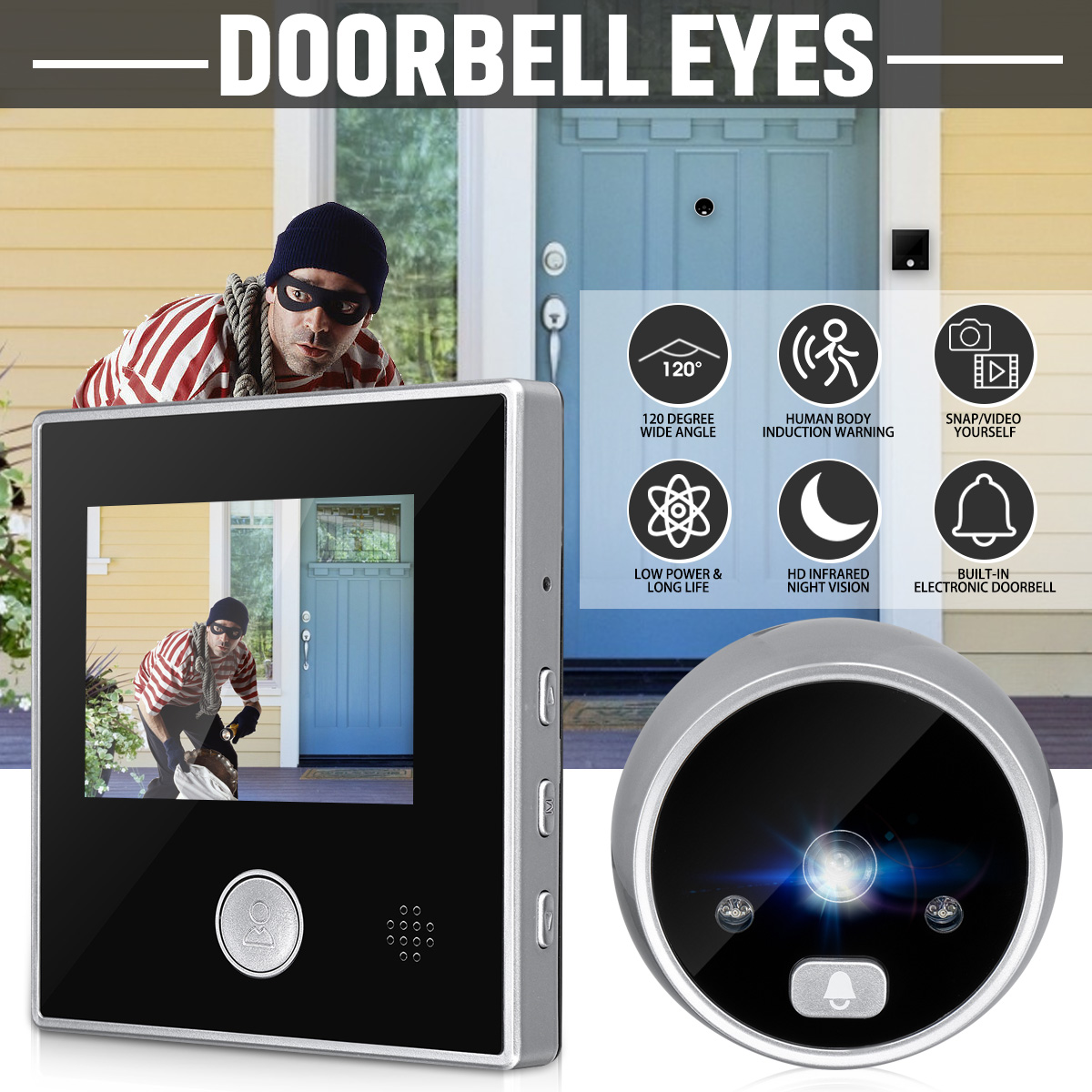 3Inch-LCD-Wired-Digital-Peephole-Viewer-120deg-Door-Security-Doorbell-Video-Camera-1597436-1