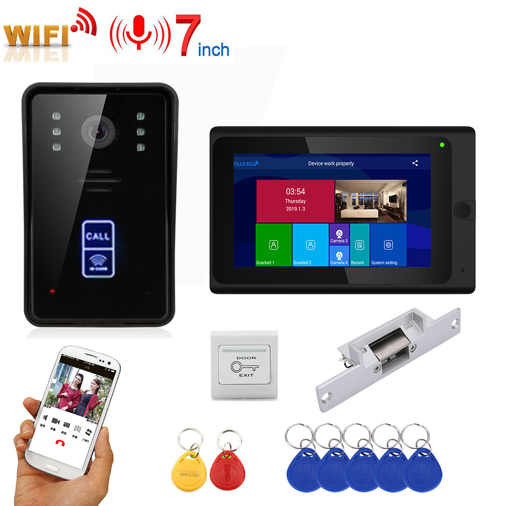 ENNIO-7inch-Wireless-Wifi-RFID-Video-Door-Phone-Doorbell-Intercom-Entry-System-with-NO-Electric-Door-1624630-1