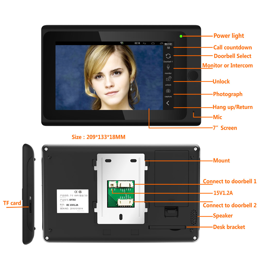 ENNIO-7inch-Wireless-Wifi-RFID-Video-Door-Phone-Doorbell-Intercom-Entry-System-with-NO-Electric-Door-1624630-6