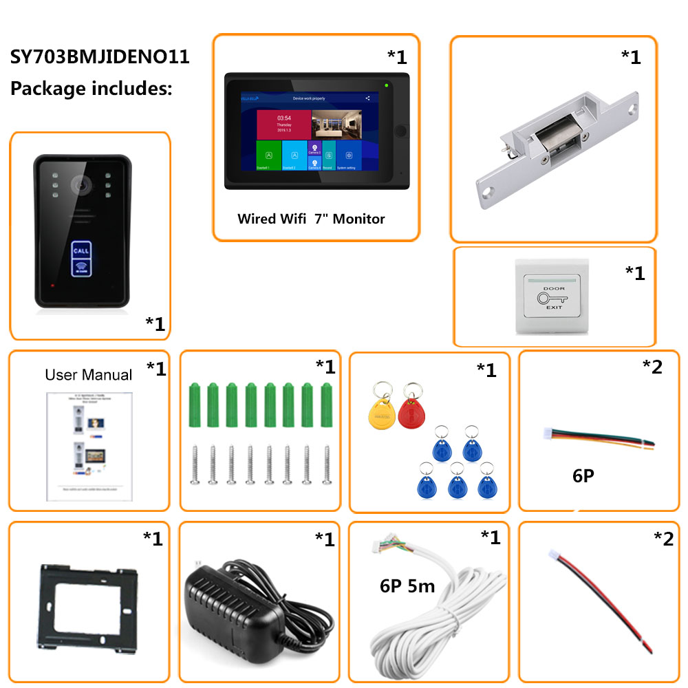 ENNIO-7inch-Wireless-Wifi-RFID-Video-Door-Phone-Doorbell-Intercom-Entry-System-with-NO-Electric-Door-1624630-10