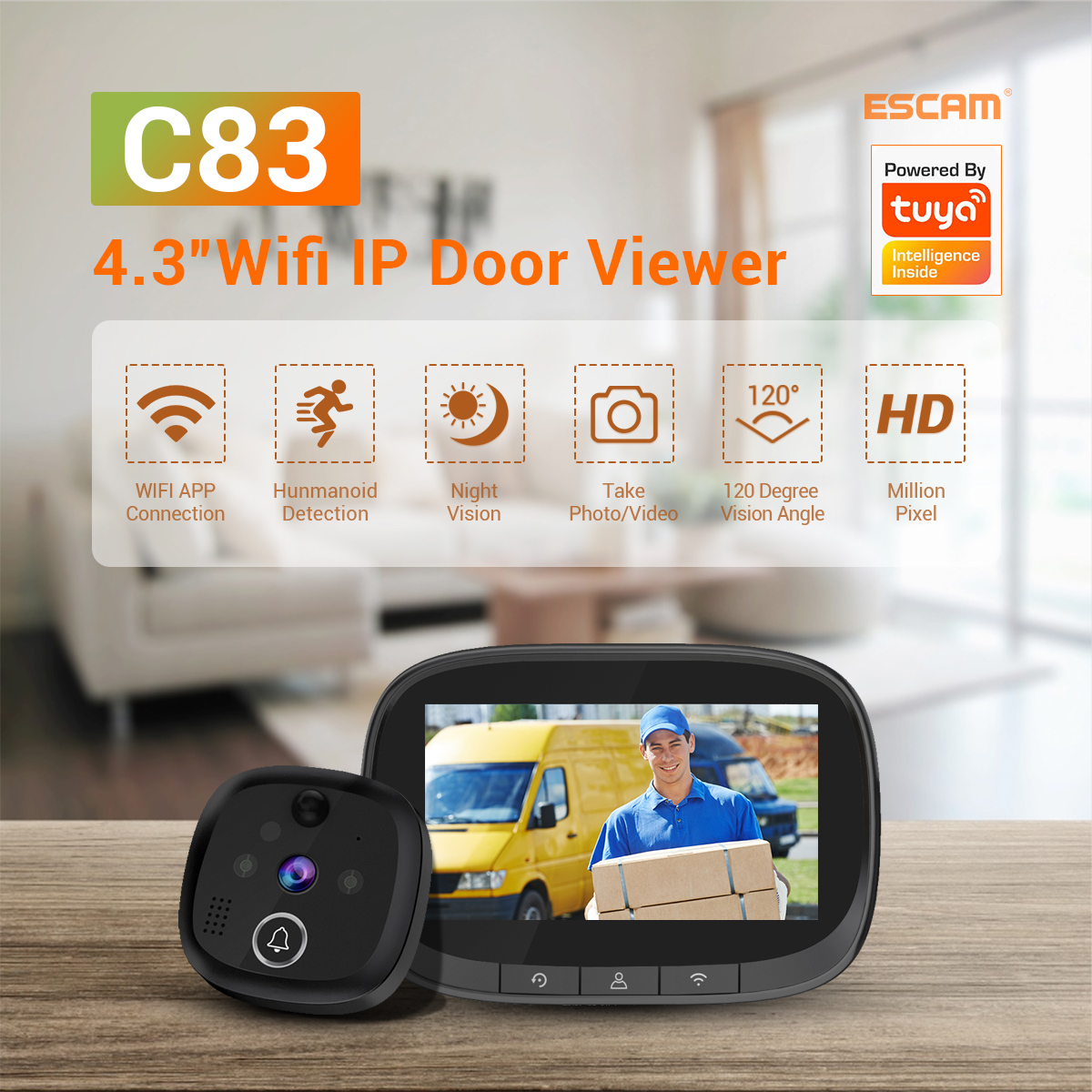 ESCAM-C83-Wireless-Doorbell-43inch-WIFI-IP-Door-Viewer-HD-Night-Vision-120deg-can-Take-Photo-and-Vid-1965332-1