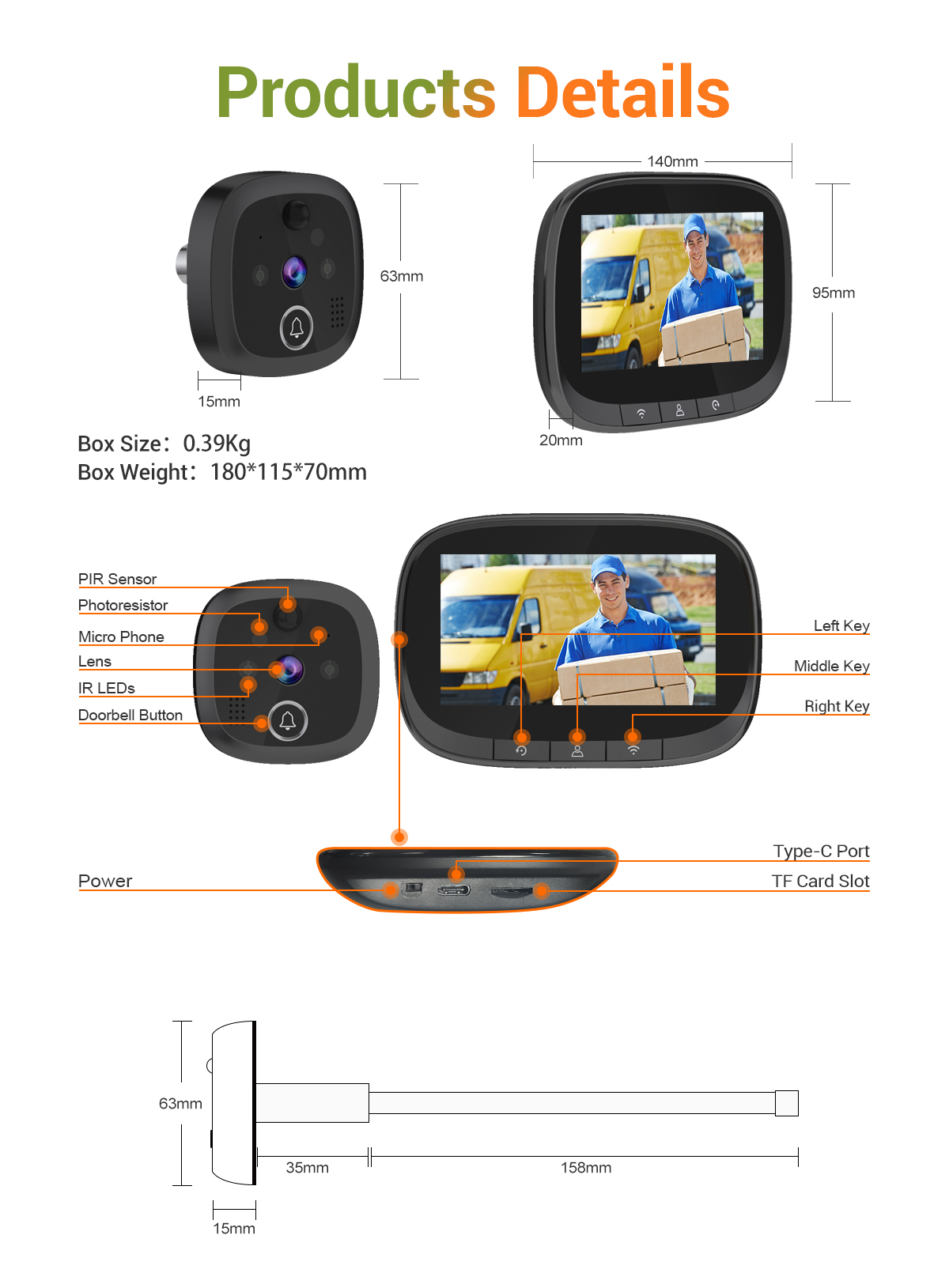 ESCAM-C83-Wireless-Doorbell-43inch-WIFI-IP-Door-Viewer-HD-Night-Vision-120deg-can-Take-Photo-and-Vid-1965332-12