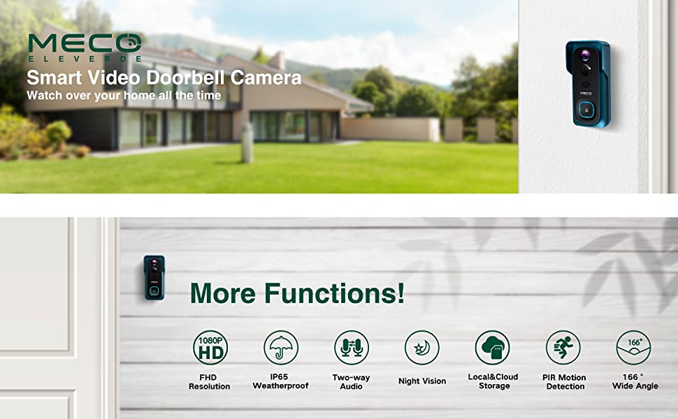 MECO-ELE-Video-Doorbell-Wireless-1080P-Wireless-Doorbell-Camera-with-Free-Chime-WiFi-Smart-Doorbell--1854284-9