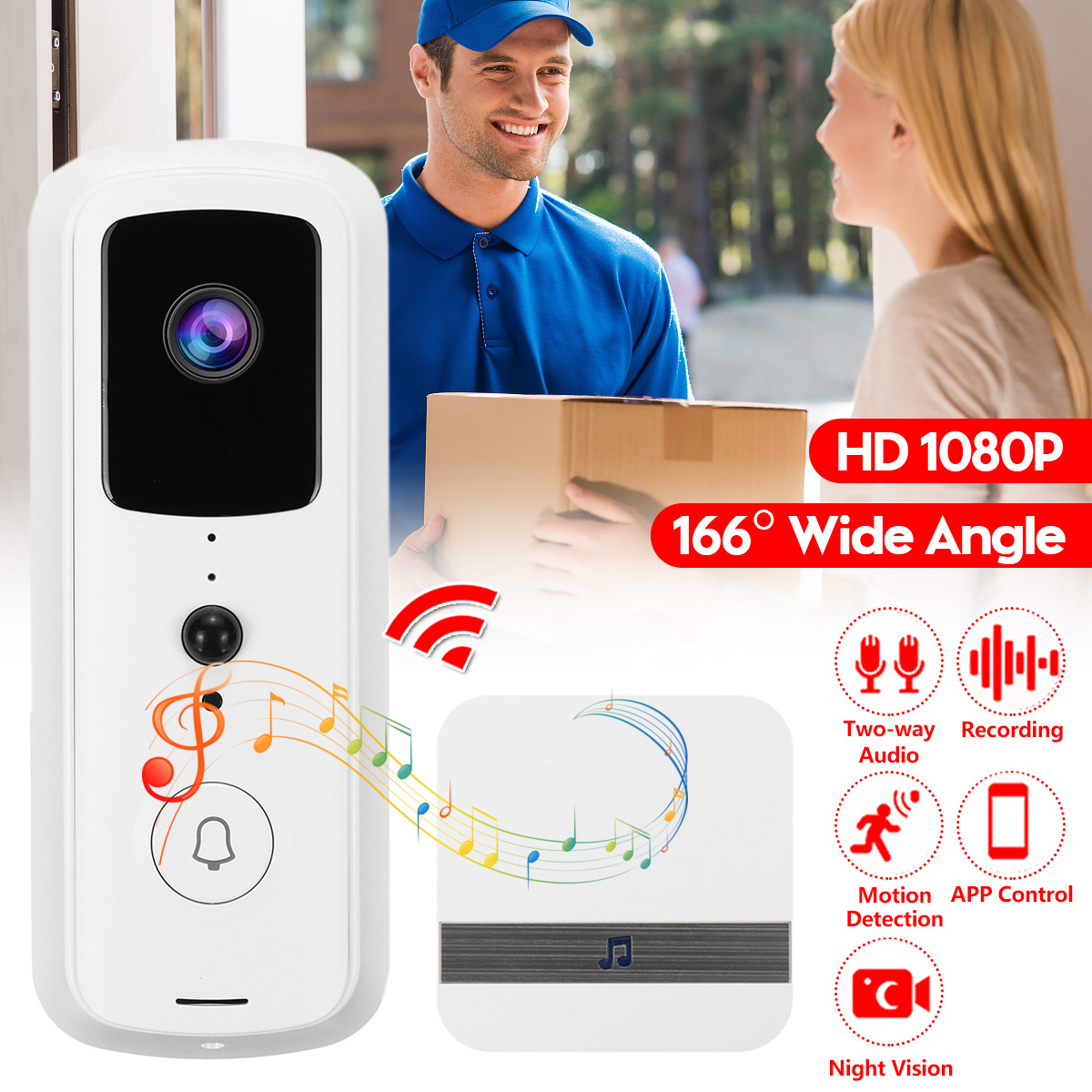 Smart-WiFi-HD-1080P-Video-Doorbell-IR-Visual-Camera-Intercom-166deg-Wide-Angle-Home-Security-Kit-APP-1787890-1