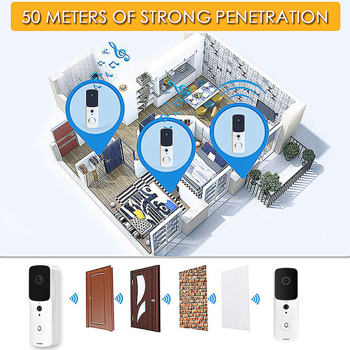 Smart-WiFi-HD-1080P-Video-Doorbell-IR-Visual-Camera-Intercom-166deg-Wide-Angle-Home-Security-Kit-APP-1787890-8