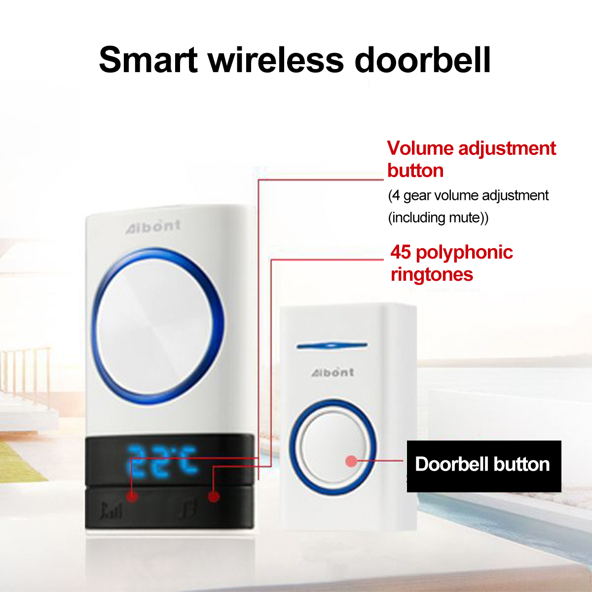 Smart-Wireless-Doorbell-45-Songs-Polyphonic-Ringtones--200m-Transmission-1722536-6