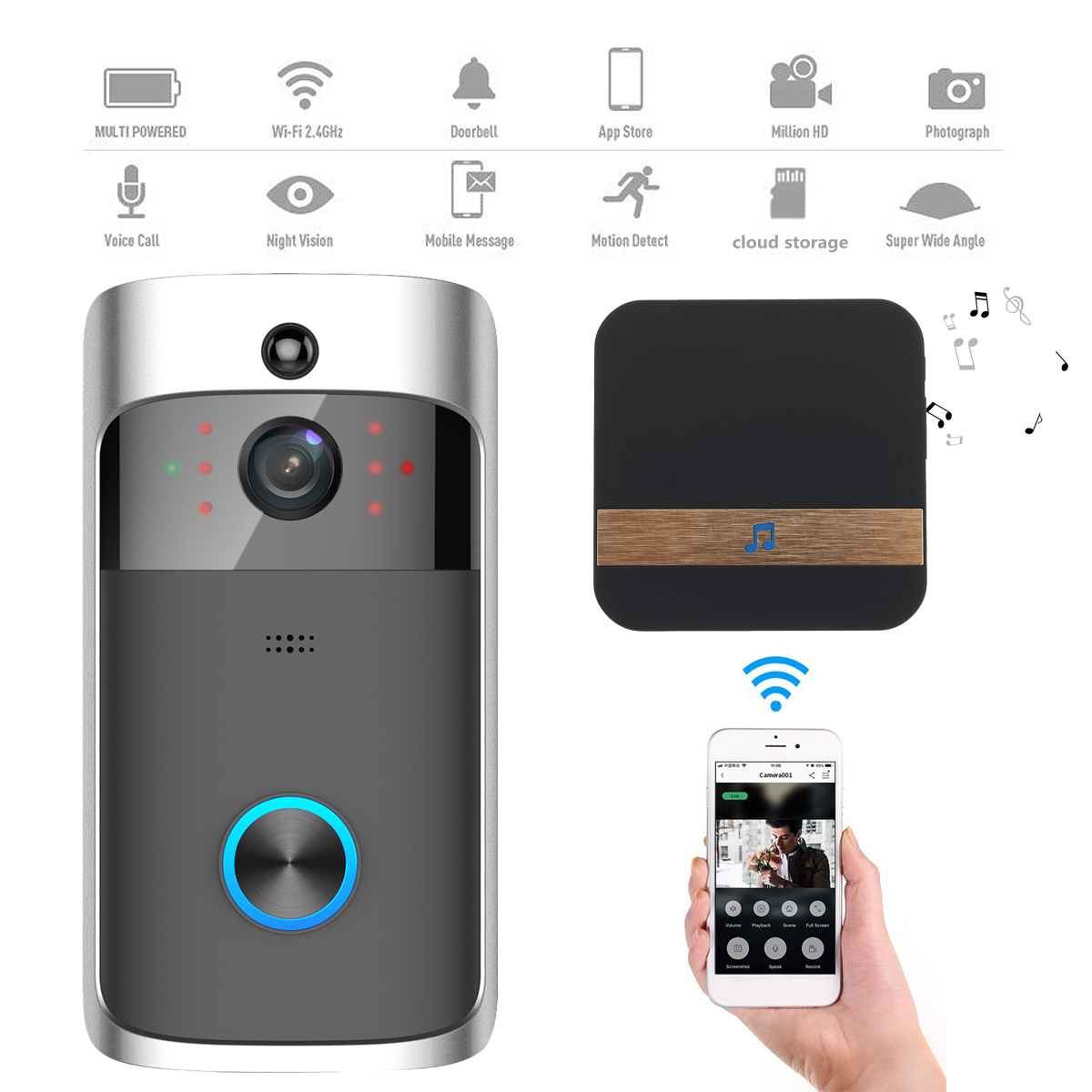 Wireless-Camera-Video-Doorbell-Home-Security-WiFi-Smartphone-Remote-Video-Rainproof-1319708-3