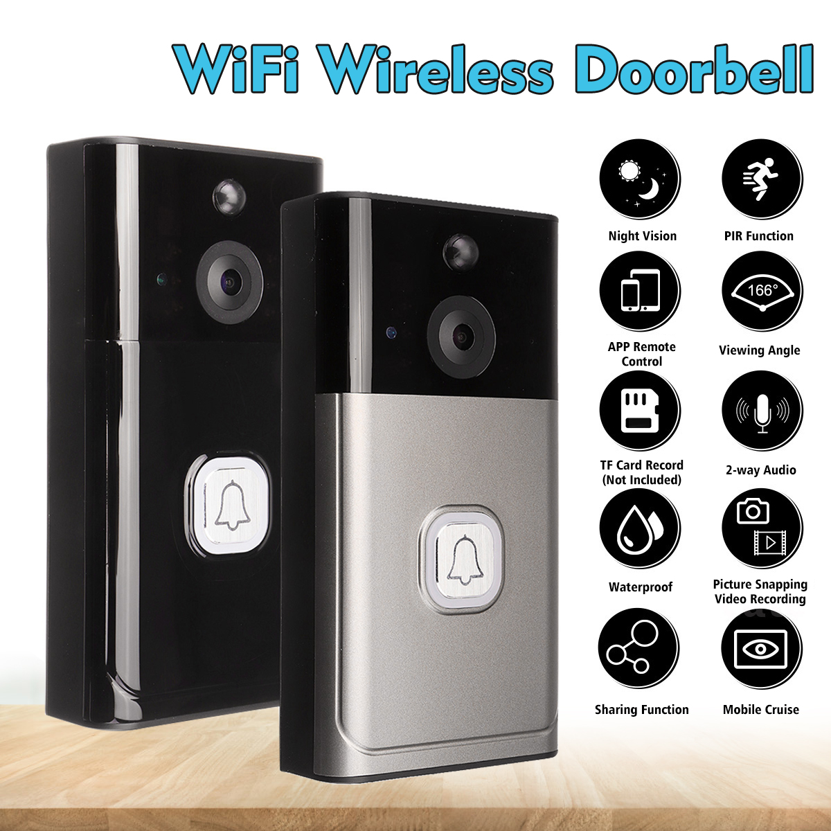 Wireless-WiFi-Video-Doorbell-Rainproof-Smartphone-Remote-Video-Camera-Security-Two-Way-Talk-166deg-1448088-1