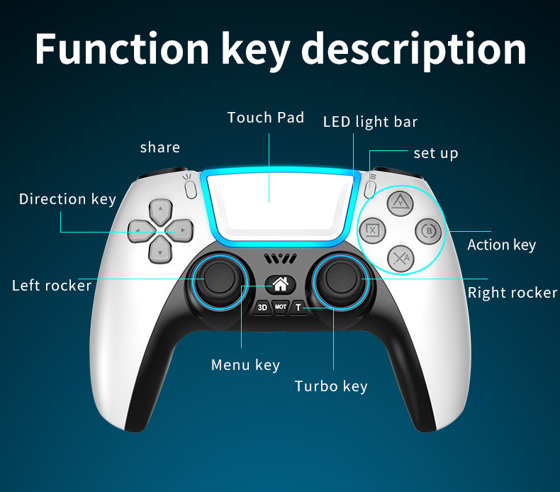 RALAN-P03-Wireless-Bluetooth-Game-Controller-Gamepad-With-RGB-Light-Touchpad-Back-Key-Support-3D-Joy-1930336-17