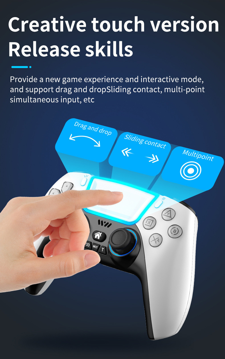 RALAN-P03-Wireless-Bluetooth-Game-Controller-Gamepad-With-RGB-Light-Touchpad-Back-Key-Support-3D-Joy-1930336-10