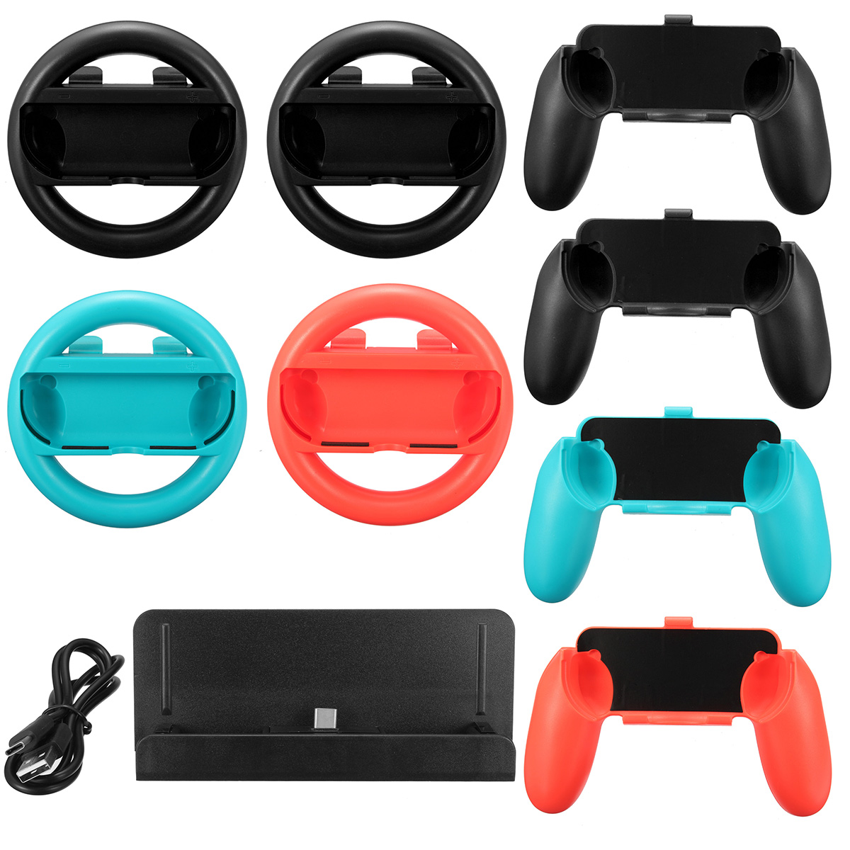 10-in-1-Charging-Stand-Controller-Grip-Holder-Steering-Wheel-For-Nintendo-Switch-1259655-1