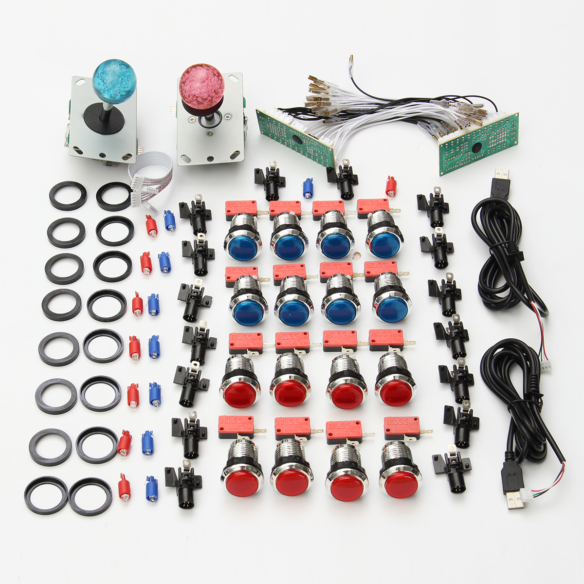2-Player-USB-Bundle-Kit-2-PC-48-Way-Joystick-Push-Button-for-Arcade-MAME-Game-1156366-1