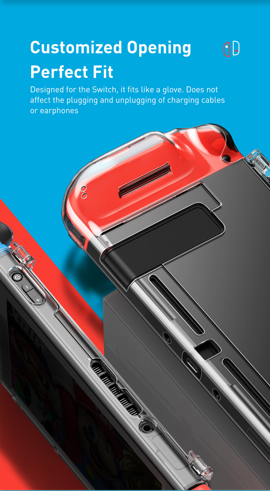 Baseus-SW-GS06-360deg-Filp-Cover-Case-Silicone-Transparent-Protective-Case-For-Switch-1728589-11