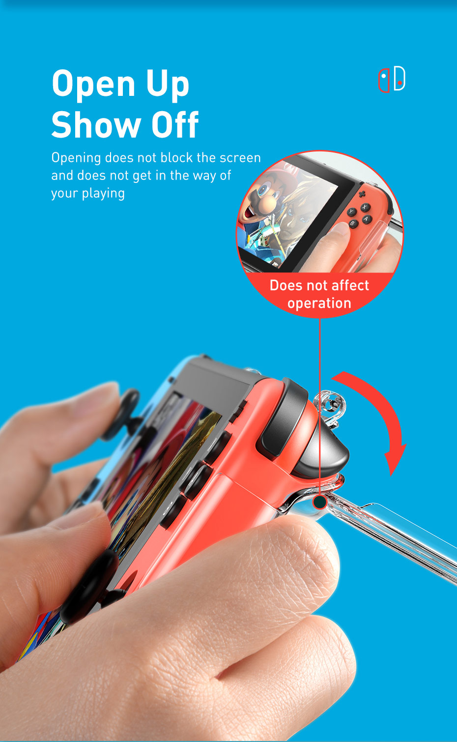 Baseus-SW-GS06-360deg-Filp-Cover-Case-Silicone-Transparent-Protective-Case-For-Switch-1728589-4