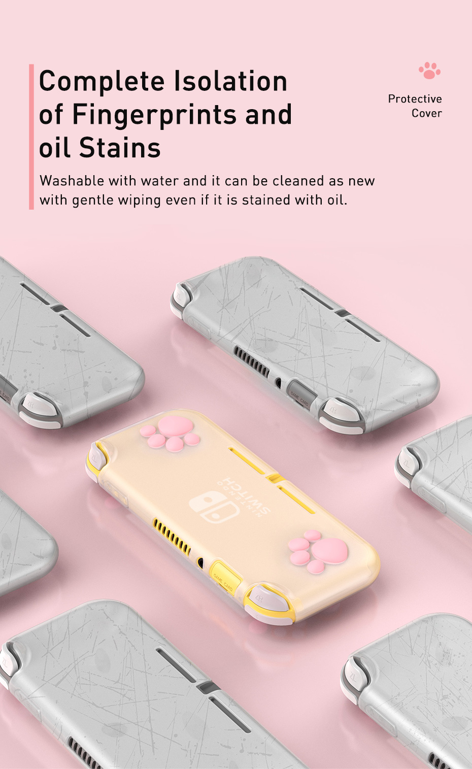 Baseus-SW-Lite-Cat-paw-Silicone-Case-Perfectly-Fits-The-Switch-Gaming-Protective-Case-1728576-9