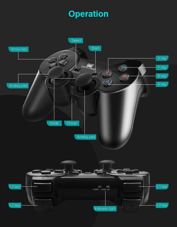 DATA-FROG-208-Wireless-Bluetooth-24G-Gamepad-Ergonomic-Joystick-Game-Controller-for-PS3-Android-Phon-1662810-7