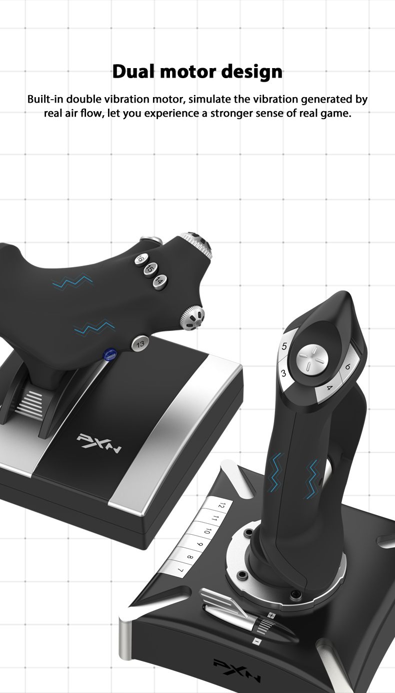 PXN-2119-PRO-Wired-Vibration-Joystick-Flight-Rocker-Gaming-Steering-Wheel-Pedal-Racing-Wheel-Game-Co-1948464-11