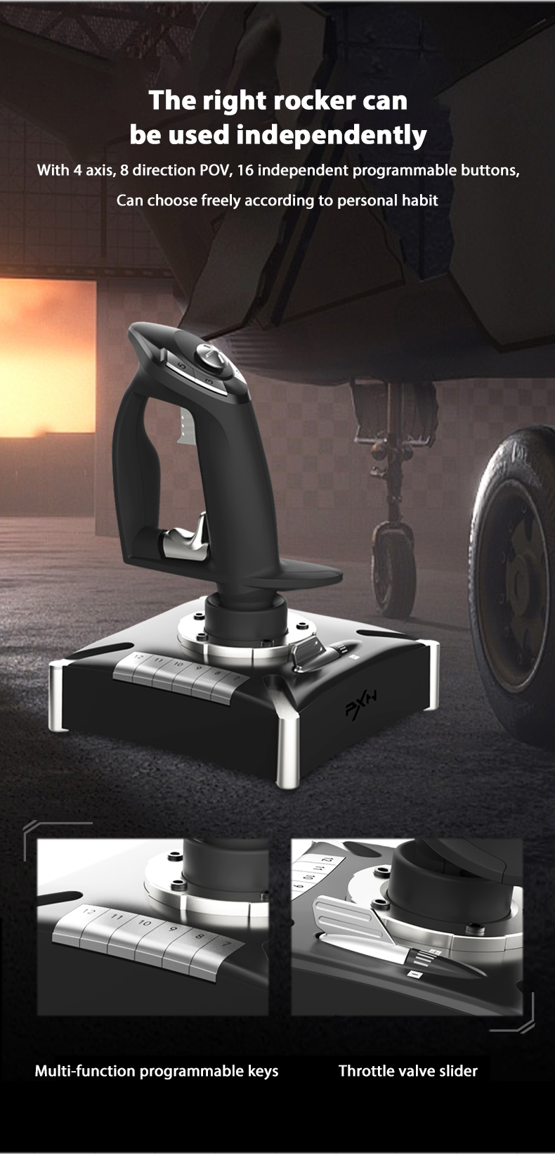 PXN-2119-PRO-Wired-Vibration-Joystick-Flight-Rocker-Gaming-Steering-Wheel-Pedal-Racing-Wheel-Game-Co-1948464-8
