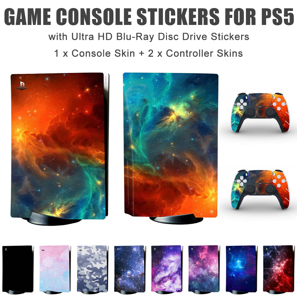 Stickers-Skin-For-Playstation-5-PS5-with-Ultra-HD-Blue-Ray-Disc-Drive-Version-Game-Console-Controlle-1821067-1