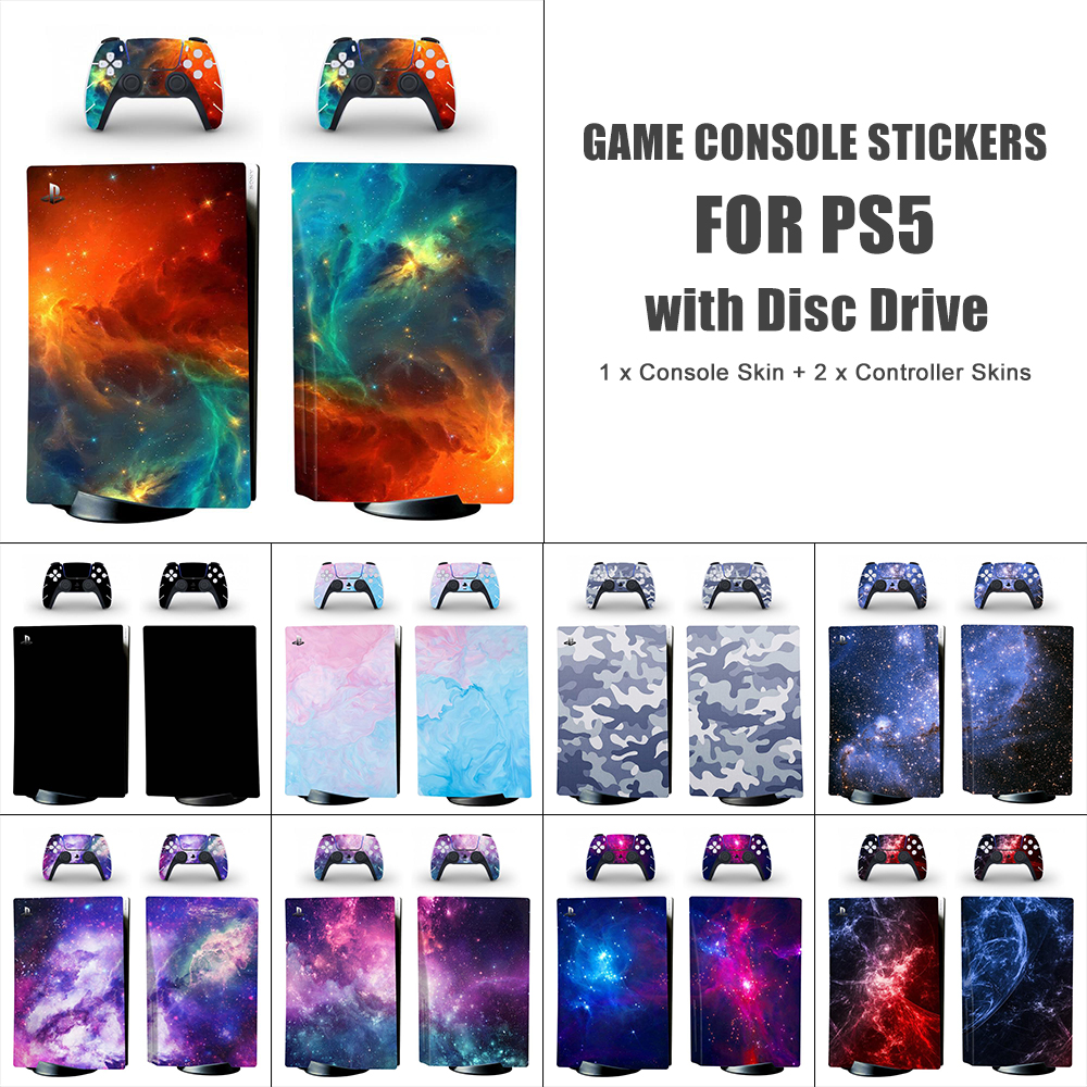 Stickers-Skin-For-Playstation-5-PS5-with-Ultra-HD-Blue-Ray-Disc-Drive-Version-Game-Console-Controlle-1821067-2