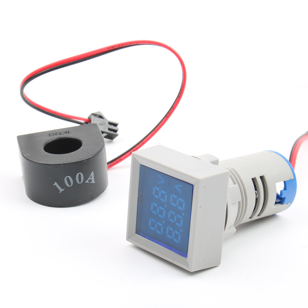 22mm-AC-50-500V-0-100A-Mini-Digital-square-Voltmeter-Ammeter-Volt-Voltage-Tester-Meter-Dual-LED-Indi-1556429-3