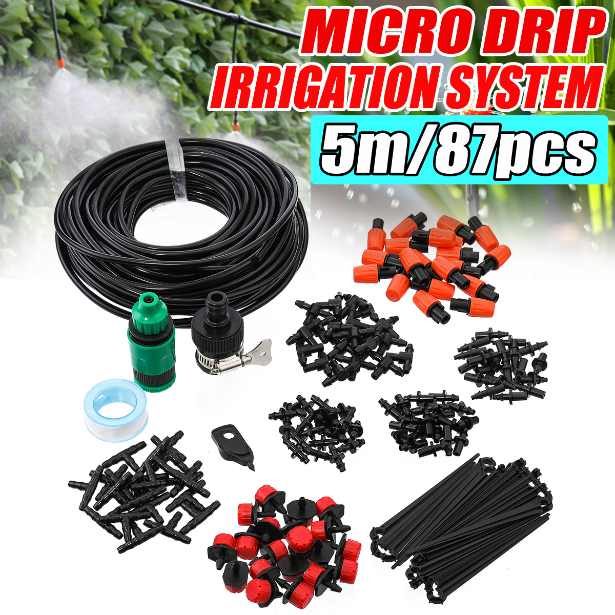 5M-Water-Irrigation-Kit-Micro-Drip-Watering-System-Automatic-Plant-Garden-Set-1697766-1