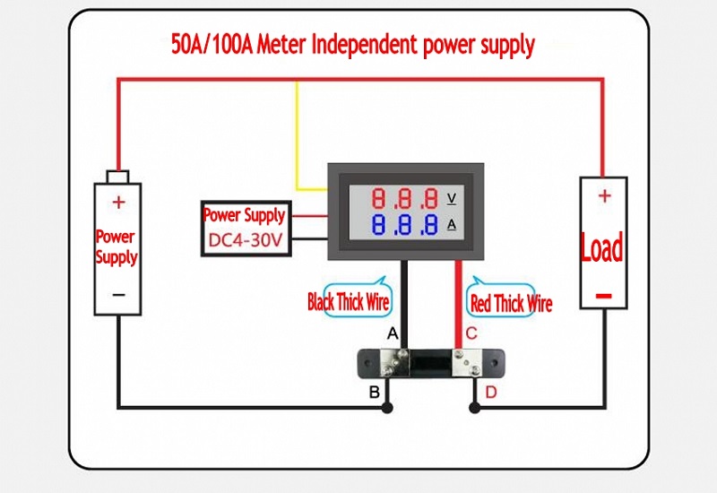 KEWEISI-DC-0-100V10A-50A-100A-LED-DC-Dual-Display-Digital-Voltmeter-Ammeter-Car-Motocycle-Voltage-Cu-1877402-6