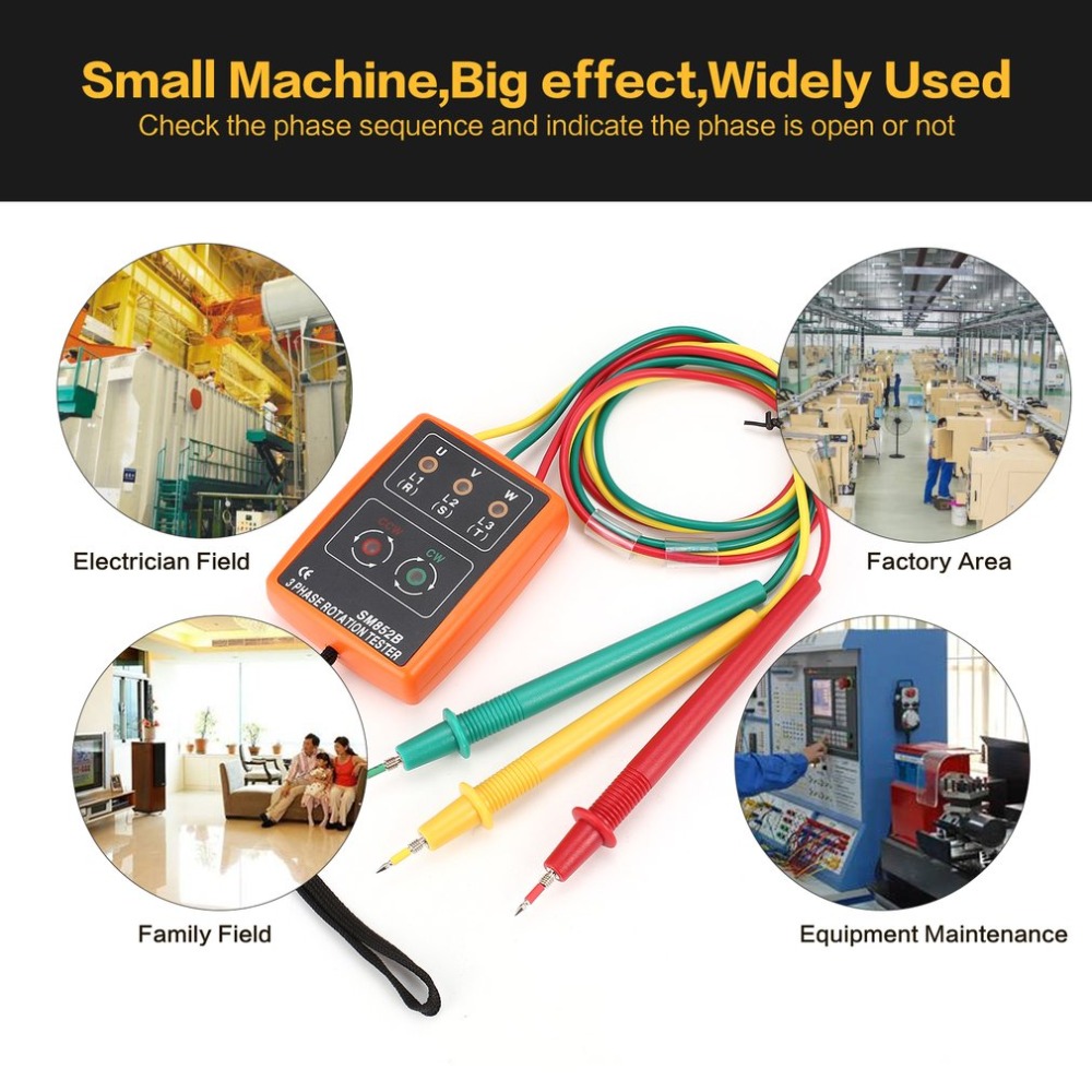 SM852B-60V-600V-AC-3-Phase-Rotation-Tester-Indicator-Detector-Meter-Array-Presence-With-LED-Buzzer-998975-1