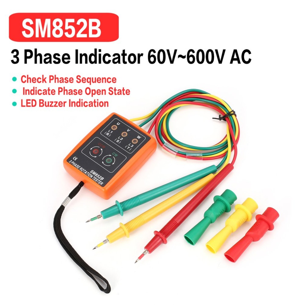 SM852B-60V-600V-AC-3-Phase-Rotation-Tester-Indicator-Detector-Meter-Array-Presence-With-LED-Buzzer-998975-2