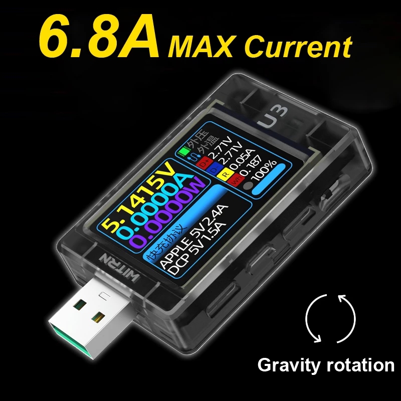 WITRN-U3-USB-Tester-DC4-24V-Current-Voltage-Meter-QC5-PD30-20-PPS-Fast-Charging-Protocol-Capacity-PD-1923504-4