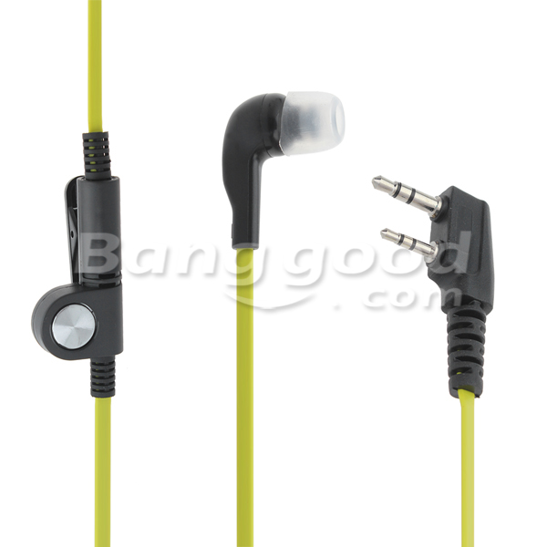 25mm-In-Ear-Earphones-for-K-Connector-Walkie-Talkie-Green--Black-917707-1