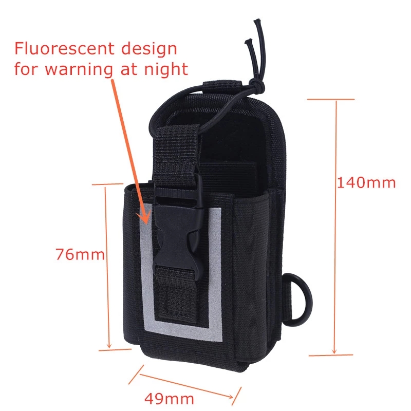 2PCS-Big-Nylon-Carry-Case-with-Fluorescent-Cover-Holder-for-Kenwood-Walkie-Talkie-BaoFeng-UV-5R-TYT--1916632-2