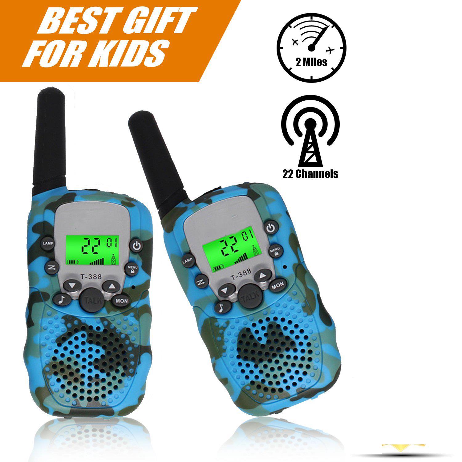 2Pcs-T388-Children-Camouflage-Walkie-Talkie-22-Channel-05W-Radio-Transceiver-Built-in-Flashlight-1242160-1