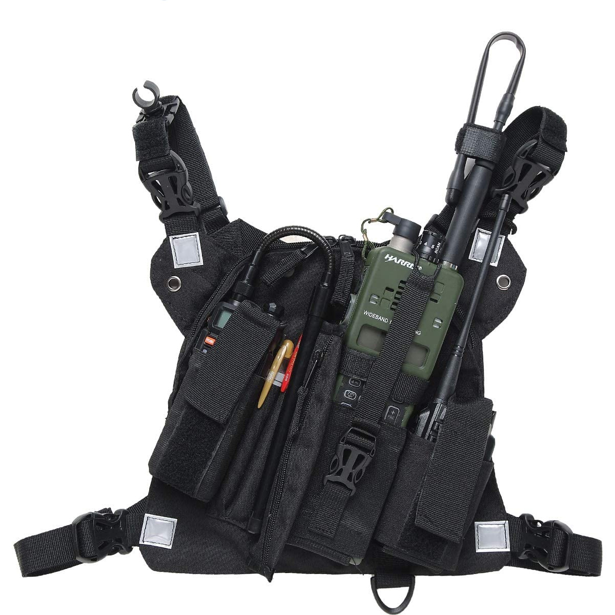 ABBREE-Walkie-Talkie-Tactical-Storage-Chest-Bag-Portable-Shoulder-Straps-Harness-Backpack-for-UV-5R--1893024-5