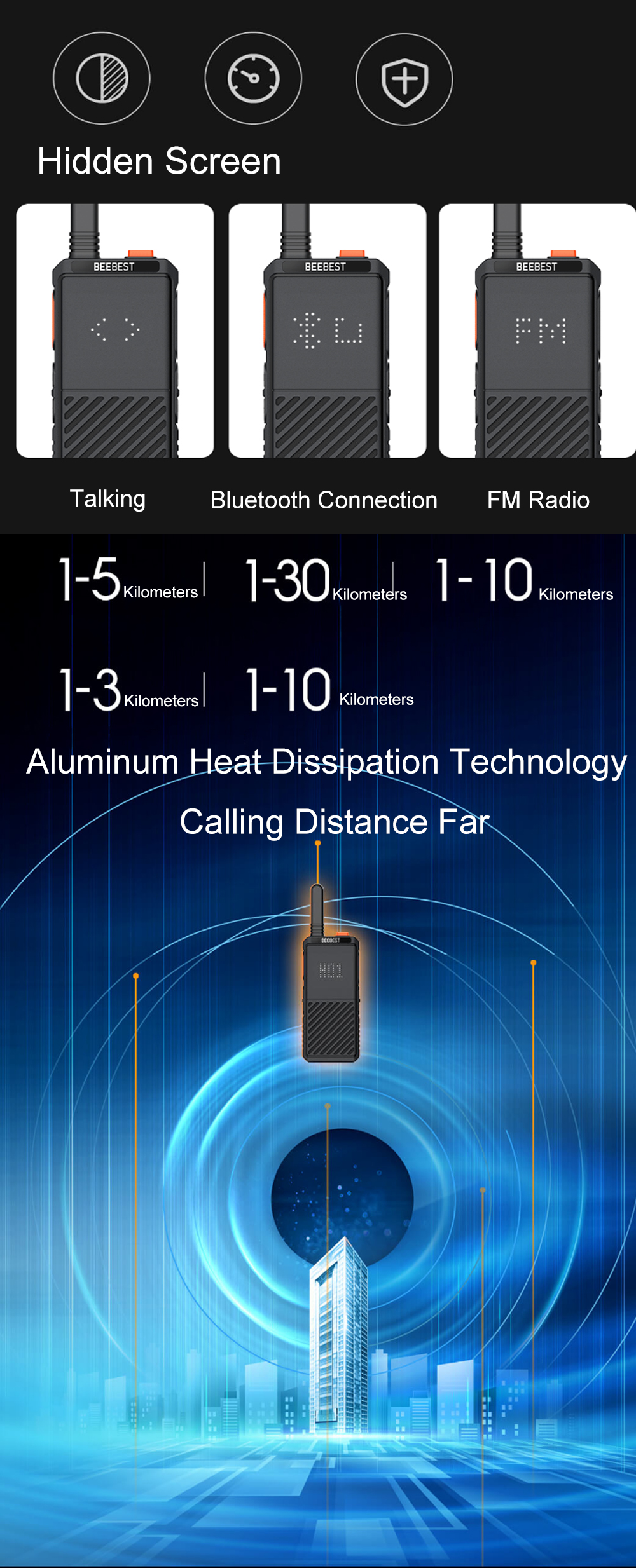 Beebest-2190mAh-Wireless-MINI-Walkie-talkie-Bluetooth-Headset-TYPE-C-Charging-Waterproof-Outdoor-Ind-1864443-2