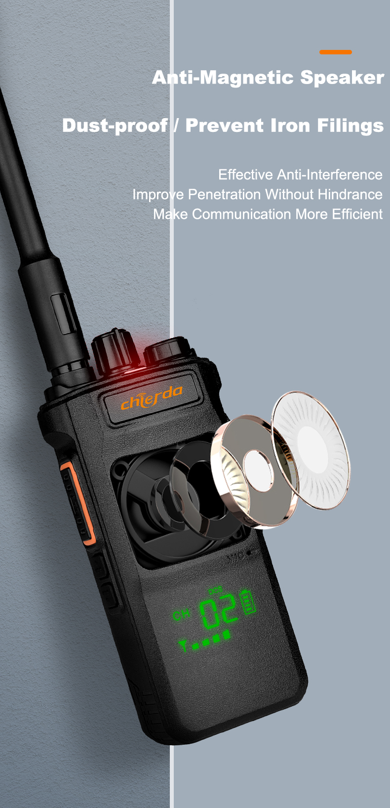 CHIERDA-CD-108-10W-2500mAh-Professional-Walkie-Talkie-LED-Display-Flashlight-Lighting-400-480MHz-Por-1902122-2