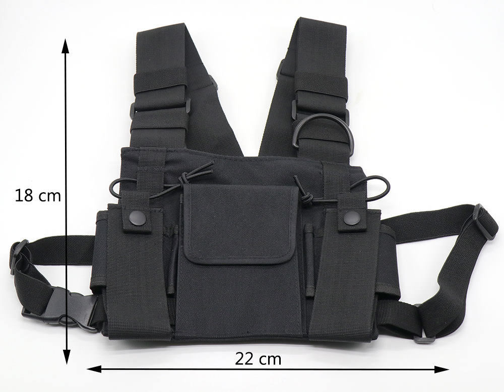 Chest-3-Pocket-Harness-Nylon-Bag-Pack-Backpack-Holster-for-Radio-Walkie-Talkie-Two-Way-Radio-1350160-2