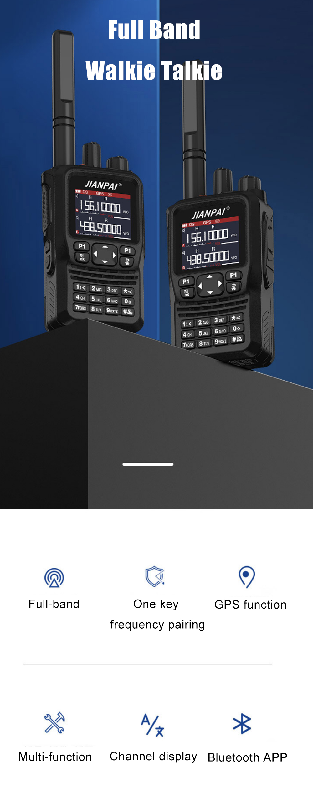 JIANPAI-8800-Plus-10W-5800mAh-Walkie-Talkie-16-Channel-Dual-Band-High-Power-GPS-Positioning-Type-C-C-1898398-1