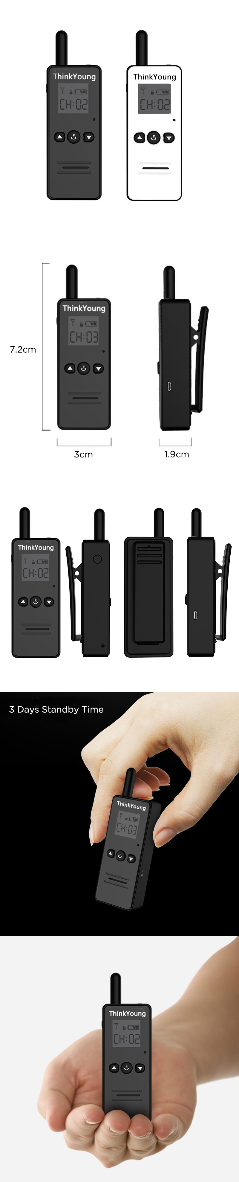 THINKYOUNG-T8-45g-Mini-Ultra-Thin-Handheld-Radio-Walkie-Talkie-Hotel-Driving-Civilian-Interphone-Int-1617300-1