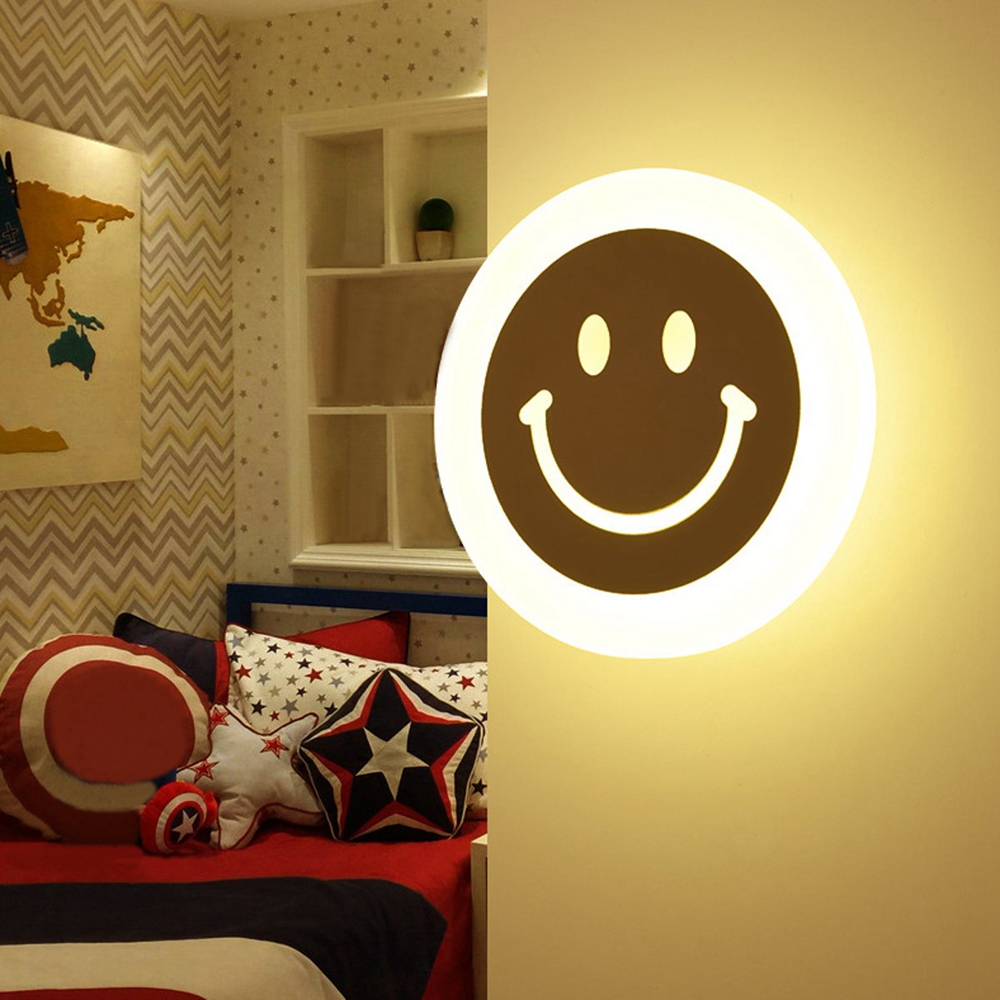10W-LED-Round-Smile-Aisle-Living-Room-Wall-Light-Indoor-Bedside-Lamp-1485562-1