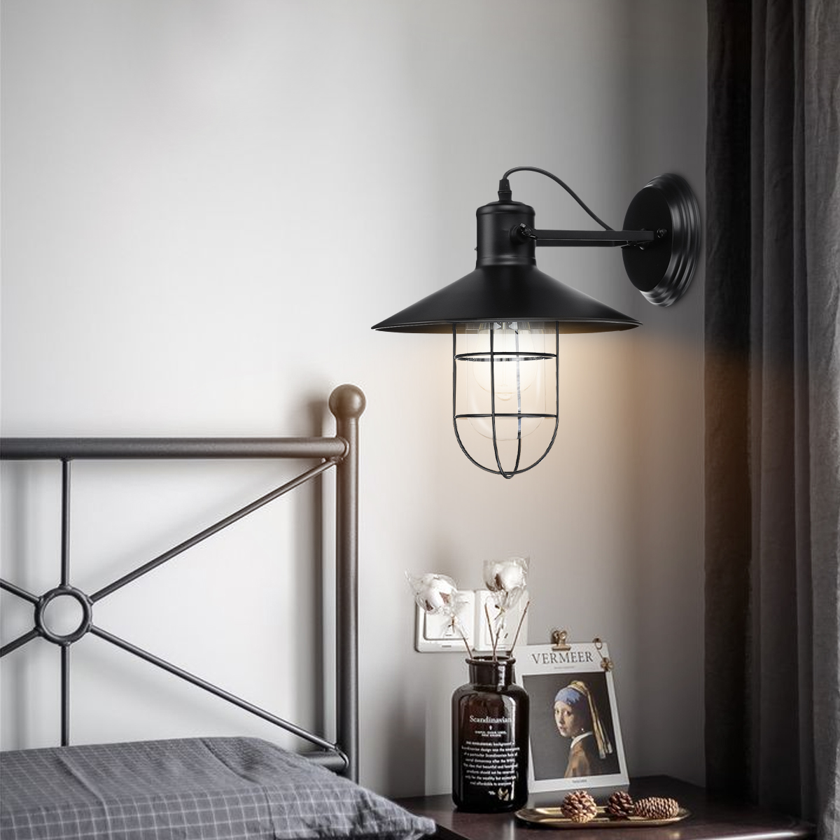110-240V-E27-Wall-Lights-Industrial-Sconce-Lamps-240deg-Adjustable-Angle-Vintage-Art-Decoration-1830224-6