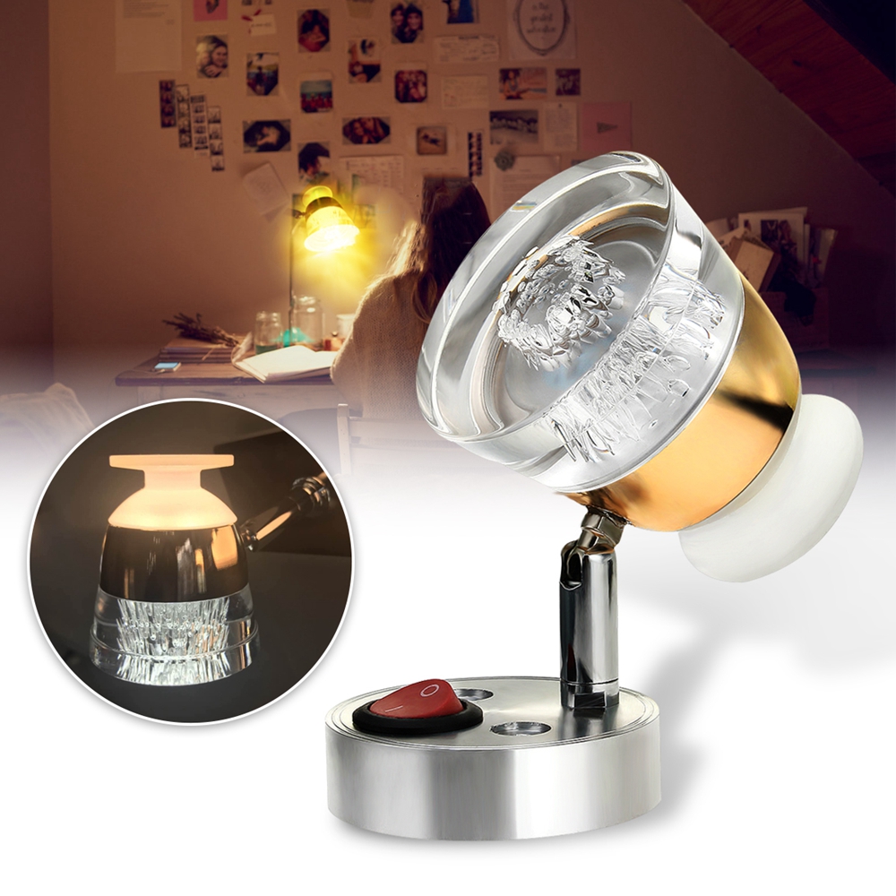 12V-3W-Frosted-Glass-LED-Spot-Reading-Light-RV-Boat-Wall-Mount-Bedside-Lamp-1439730-2