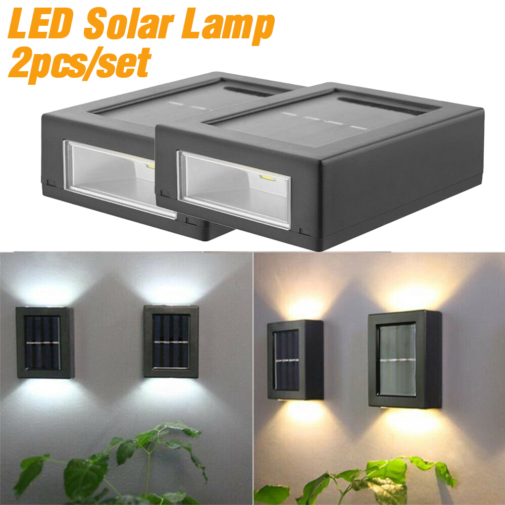 2Pcs-Solar-Wall-Lamp-Light-Up-and-Down-Garden-Decorative-Solar-Sensor-LED-Light-1850890-1