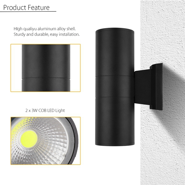 6W-Up-Down-Dual-Head-COB-LED-Wall-Light-Sconce-for-Indoor-Outdoor-Waterproof-Lamp-1288625-4