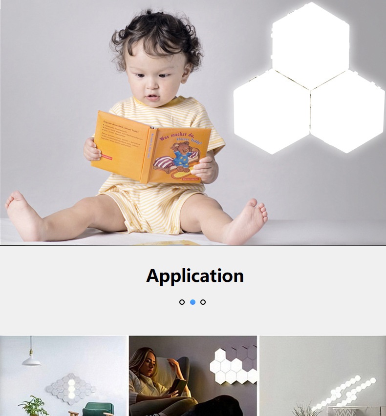 6pcs10pcs-RGB-Colorful-Honeycomb-Light-Touch-Light-Hexagonal-Wall-Light-Quantum-Light-Bedroom-Living-1903947-12