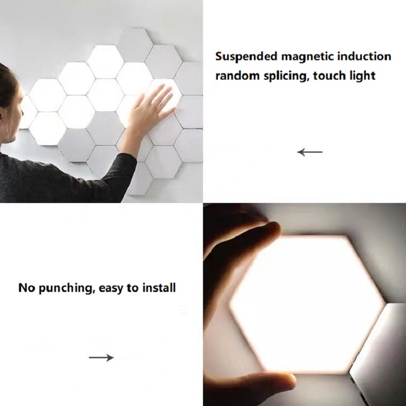 6pcs10pcs-RGB-Colorful-Honeycomb-Light-Touch-Light-Hexagonal-Wall-Light-Quantum-Light-Bedroom-Living-1903947-14