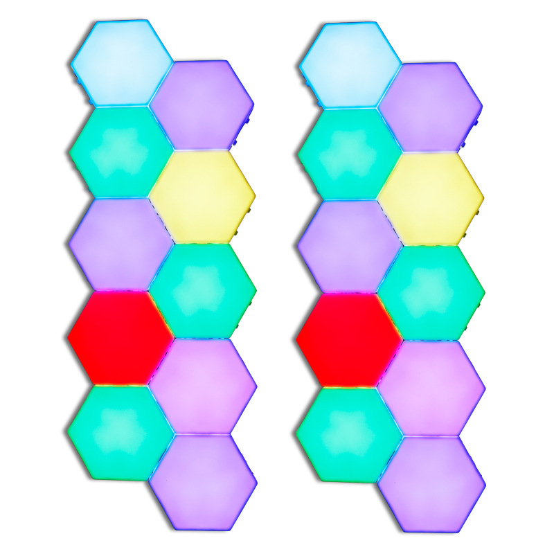 6pcs10pcs-RGB-Colorful-Honeycomb-Light-Touch-Light-Hexagonal-Wall-Light-Quantum-Light-Bedroom-Living-1903947-3