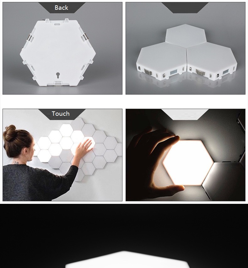 6pcs10pcs-RGB-Colorful-Honeycomb-Light-Touch-Light-Hexagonal-Wall-Light-Quantum-Light-Bedroom-Living-1903947-6